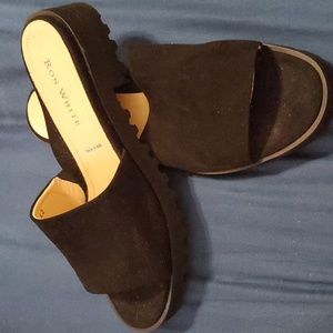 Mules black suede size 42 made in italy